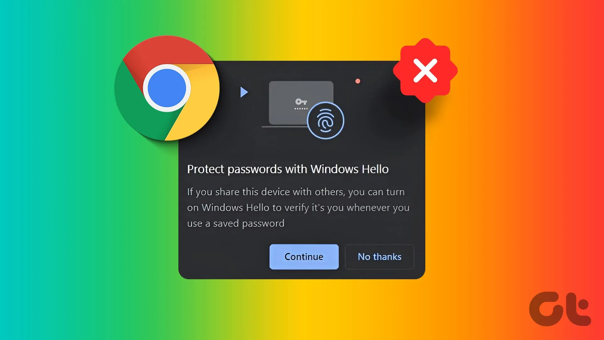 Chrome為什麼要使用指紋作為密碼?